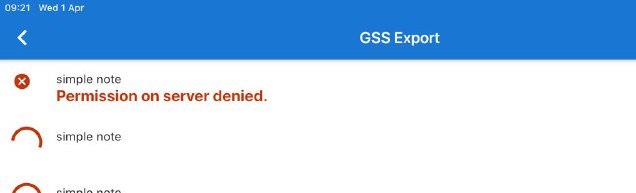 gss upload error