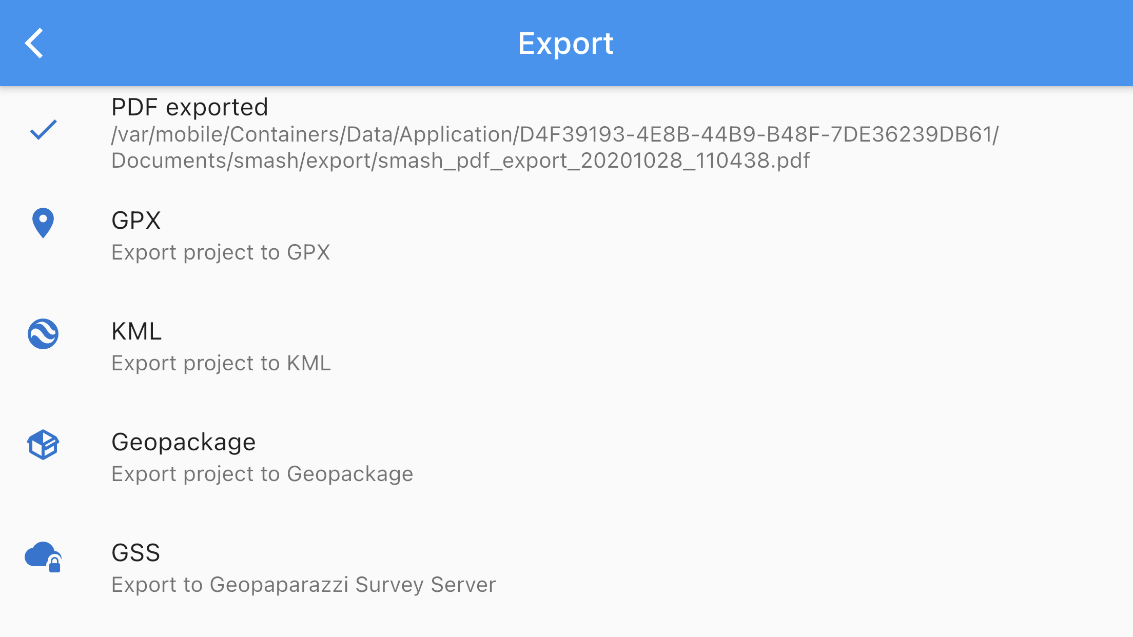 pdf export